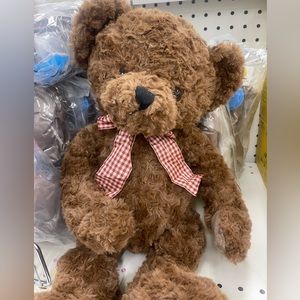 20" Posed Teddy Bear Stuffed Animal Cute Plush Toy for Kids Dark Brown. New